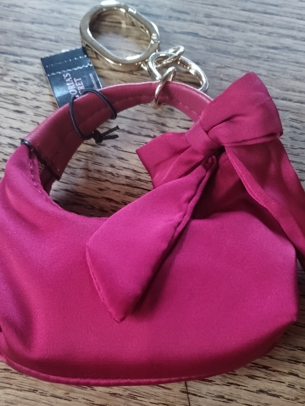 Victoria's Secret Pink Satin Mini Wristlet with Bow